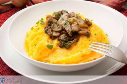 Polenta funghi Villa Puricelli RSA Bodio Lomnago