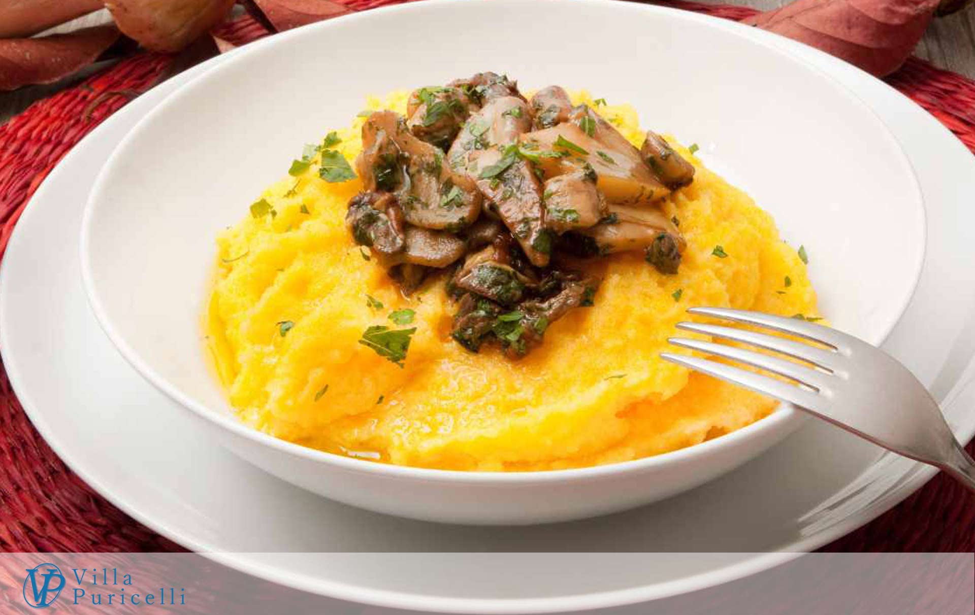 Polenta funghi Villa Puricelli RSA Bodio Lomnago